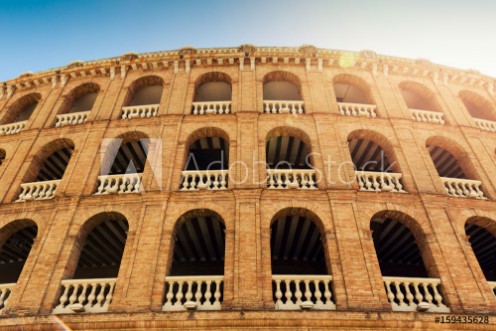 Picture of Mediterranean architecture plaza de toros bullring in Valencia Spain